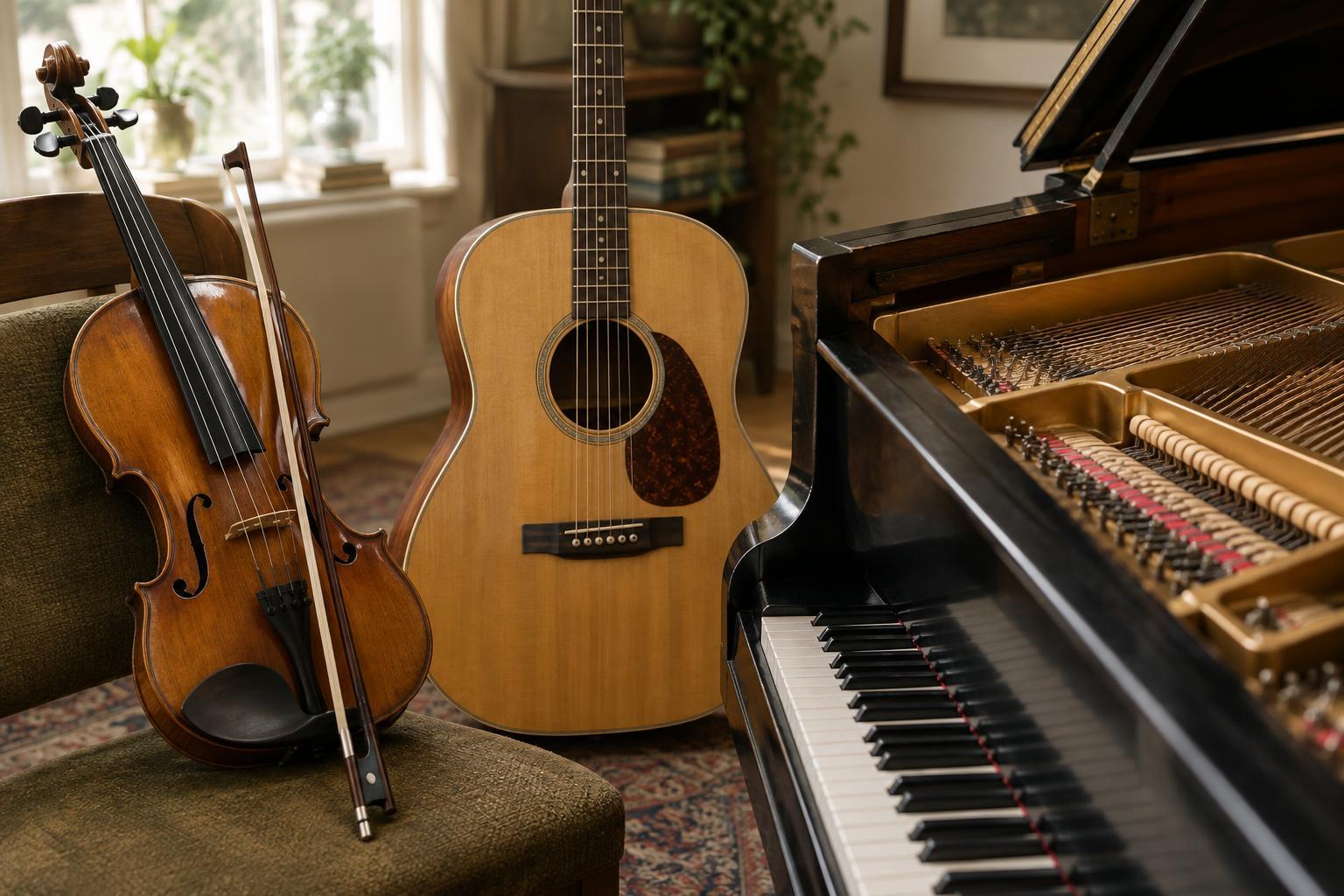 Bowed, Plucked, and Struck Strings: How Playing Method Changes Sound